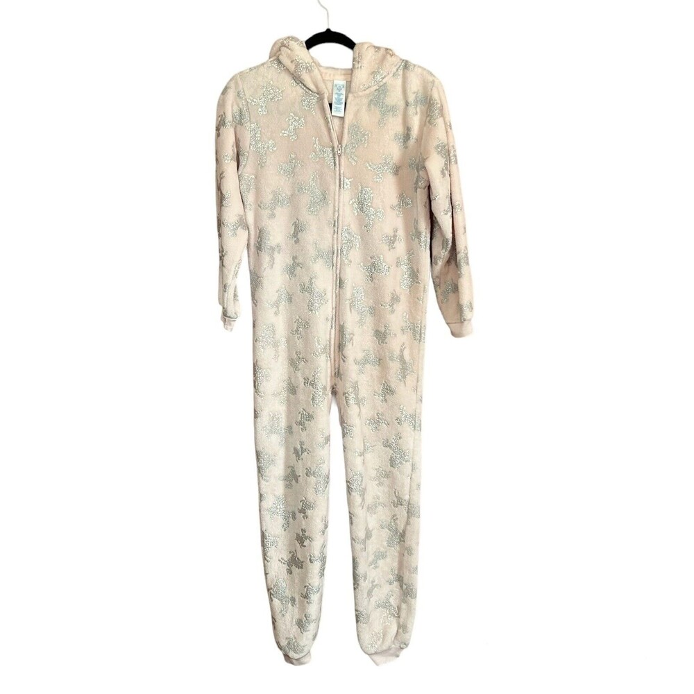 The Childrens Place All Around Foil Unicorn Printed Pajama Girls Size XL